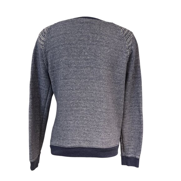 VICTORIAS SECRET Sweatshirt 'PINK LOVE PINK' Size Medium Denim Blue Knit Cotton - Picture 6 of 11